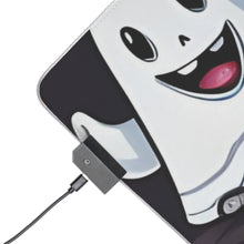 DistinctInk LED Gaming Mouse Pad with Spooky Bat-o-lanterns Design for Halloween