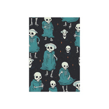 DistinctInk Garden & House Banner / Flag with Haunted Skeleton Crew Design for Halloween