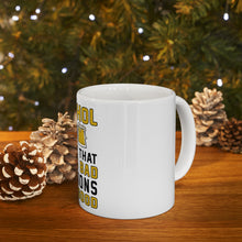 DistinctInk Glossy White Coffee / Tea Mug - Alcohol Makes Bad Decisions Look Good