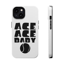 DistinctInk ToughCase for Apple iPhone, Compatible with MagSafe Charging - Ace Ace Baby Tennis