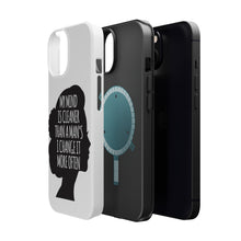 DistinctInk ToughCase for Apple iPhone, Compatible with MagSafe Charging - My Mind is Cleaner Than a Man's I Change It