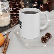 DistinctInk Glossy White Coffee / Tea Mug - Dad Jokes Rock