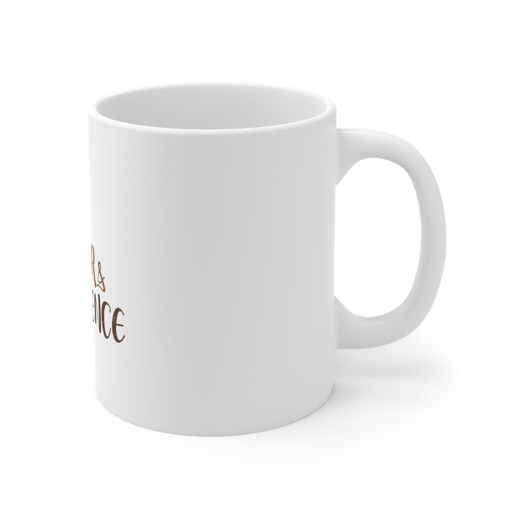 Glossy White Coffee / Tea Mug - Coffee Contour & Confidence, view 3