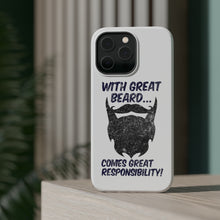 DistinctInk ToughCase for Apple iPhone, Compatible with MagSafe Charging - With Great Beard Comes Great Responsibility