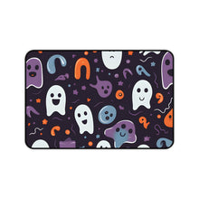 DistinctInk Desk Mat with Skeletal Ghostly Pumpkins Design for Halloween