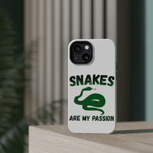 DistinctInk ToughCase for Apple iPhone, Compatible with MagSafe Charging - Snakes Are My Passion