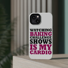 DistinctInk ToughCase for Apple iPhone, Compatible with MagSafe Charging - Watching Baking Shows is My Cardio