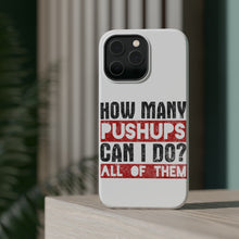 DistinctInk ToughCase for Apple iPhone, Compatible with MagSafe Charging - How Many Pushups? All of Them