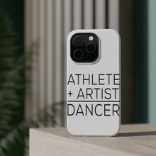 DistinctInk ToughCase for Apple iPhone, Compatible with MagSafe Charging - Athlete + Artist = Dancer