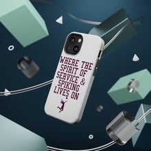 DistinctInk ToughCase for Apple iPhone, Compatible with MagSafe Charging - Spirit of Service & Spiking Lives On Tennis