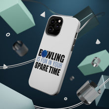 DistinctInk ToughCase for Apple iPhone, Compatible with MagSafe Charging - Bowling is Fun In Your SPARE Time