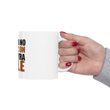 DistinctInk Glossy White Coffee / Tea Mug - There's No Traffic On The Extra Mile
