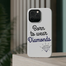 DistinctInk ToughCase for Apple iPhone, Compatible with MagSafe Charging - Born to Wear Diamonds