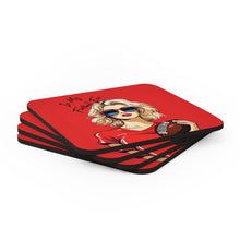 DistinctInk (Set of 4) Corkwood Coasters with In My Football Era design