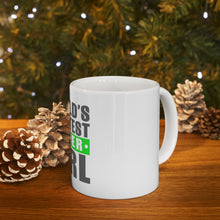 DistinctInk Glossy White Coffee / Tea Mug - World's Greatest Gamer Girl Video Games