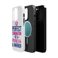 DistinctInk ToughCase for Apple iPhone, Compatible with MagSafe Charging - Perfect Combination of Princess & Warrior