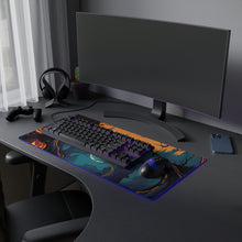 DistinctInk LED Gaming Mouse Pad with Haunted Evening Nightmare Design for Halloween