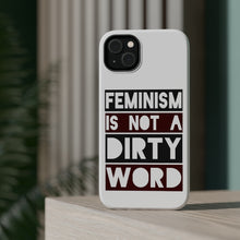DistinctInk ToughCase for Apple iPhone, Compatible with MagSafe Charging - Feminism is NOT A Dirty Word
