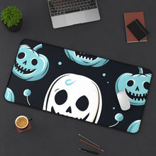 DistinctInk Desk Mat with Skele-Ghostly Pumpkin Patch Design for Halloween