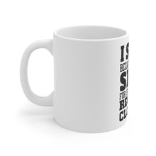 DistinctInk Glossy White Coffee / Tea Mug - I Swim Because I'm Too Sexy For Clothes