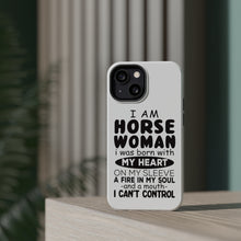 DistinctInk ToughCase for Apple iPhone, Compatible with MagSafe Charging - I Am A Horse Woman - Can't Control