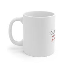 DistinctInk Glossy White Coffee / Tea Mug - Old Plumbers Never Die - Down the Drain