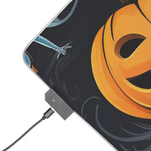 DistinctInk LED Gaming Mouse Pad with The Halloween Spell Design for Halloween