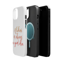 DistinctInk ToughCase for Apple iPhone, Compatible with MagSafe Charging - A Bikini is Always a Good Idea