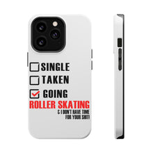 DistinctInk ToughCase for Apple iPhone, Compatible with MagSafe Charging - Single Taken Going Roller Skating