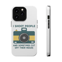 DistinctInk ToughCase for Apple iPhone, Compatible with MagSafe Charging - I Shoot People - Photography