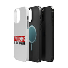 DistinctInk ToughCase for Apple iPhone, Compatible with MagSafe Charging - Twerking is Not a Crime