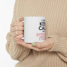 DistinctInk Glossy White Coffee / Tea Mug - Can't Keep Calm I'm a Baseball mom