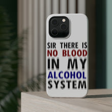 DistinctInk ToughCase for Apple iPhone, Compatible with MagSafe Charging - Sir There is Blood in My Alcohol System