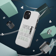DistinctInk ToughCase for Apple iPhone, Compatible with MagSafe Charging - Farming is Not a Career Post Apocalyptic Skill