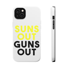 DistinctInk ToughCase for Apple iPhone, Compatible with MagSafe Charging - Suns Out, Guns Out