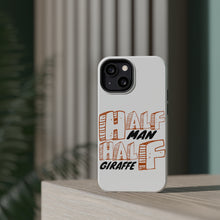 DistinctInk ToughCase for Apple iPhone, Compatible with MagSafe Charging - Half Man Half Giraffe