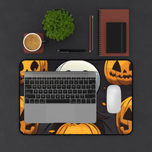 DistinctInk Desk Mat with Ghastly Skeleton Pumpkins Design for Halloween