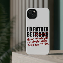 DistinctInk ToughCase for Apple iPhone, Compatible with MagSafe Charging - I'd Rather Be Fishing Whatever My Wife Tells Me