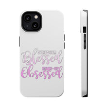 DistinctInk ToughCase for Apple iPhone, Compatible with MagSafe Charging - Stressed Blessed Make Up Obsessed