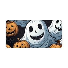 DistinctInk Desk Mat with Ghoulish Ghostbusters and Pumpkins Design for Halloween