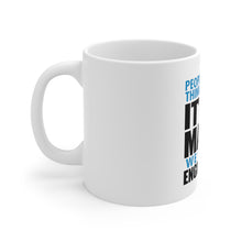 DistinctInk Glossy White Coffee / Tea Mug - People Think It's Magic It's Engineering