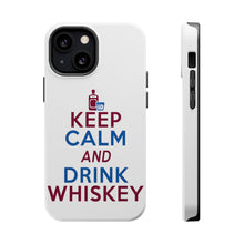 DistinctInk ToughCase for Apple iPhone, Compatible with MagSafe Charging - Keep Calm and Drink Whiskey