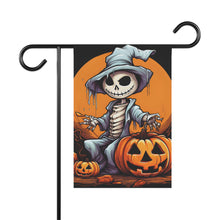 DistinctInk Garden & House Banner / Flag with Haunted Jack-O'-Skeleton Design for Halloween