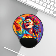 DistinctInk Mouse Pad with Wrist Rest  with Addictive Adventure Story Design for LGBTQ+ Pride