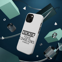 DistinctInk ToughCase for Apple iPhone, Compatible with MagSafe Charging - Exercise? Please I Chase Cows