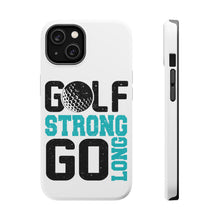 DistinctInk ToughCase for Apple iPhone, Compatible with MagSafe Charging - Golf Strong Go Long