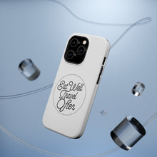 DistinctInk ToughCase for Apple iPhone, Compatible with MagSafe Charging - Eat Well, Travel Often