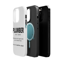 DistinctInk ToughCase for Apple iPhone, Compatible with MagSafe Charging - Plumber Definition - Fix What Your Husband Fixed