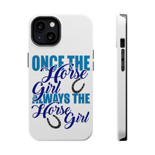 DistinctInk ToughCase for Apple iPhone, Compatible with MagSafe Charging - Once The Horse Girl Always The Horse Girl