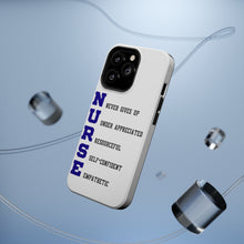 DistinctInk ToughCase for Apple iPhone, Compatible with MagSafe Charging - Nurse Never Gives Up